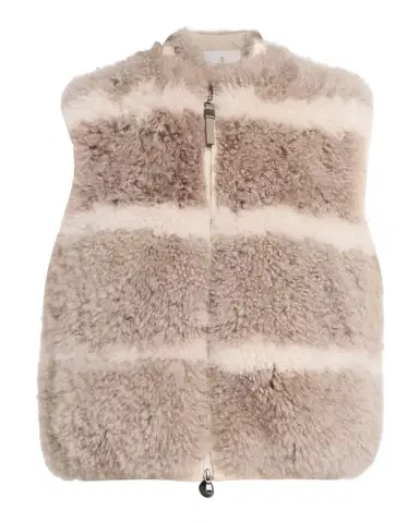 Brunello Cucinelli Striped Cashmere Goat Shearling Vest | Thumbnail 1 Brunello Cucinelli Striped Cashmere Goat Shearling Vest | Thumbnail 1