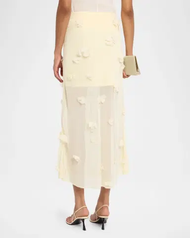 Simkhai Cora Floral Midi Skirt | Thumbnail 3 Simkhai Cora Floral Midi Skirt | Thumbnail 3