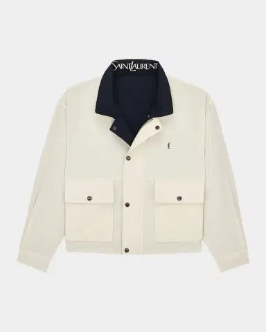 Saint Laurent Cassandre Reversible Cotton Jacket | Thumbnail 3 Saint Laurent Cassandre Reversible Cotton Jacket | Thumbnail 3