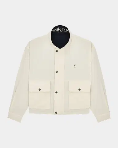 Saint Laurent Cassandre Reversible Cotton Jacket | Thumbnail 4 Saint Laurent Cassandre Reversible Cotton Jacket | Thumbnail 4