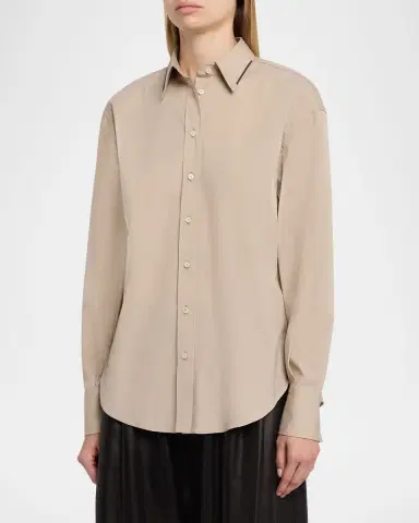 Brunello Cucinelli Stretch Poplin Buttoned Shirt | Thumbnail 4 Brunello Cucinelli Stretch Poplin Buttoned Shirt | Thumbnail 4