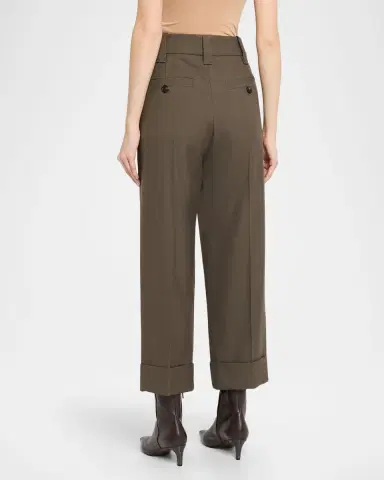 Brunello Cucinelli Couture Wool Twill Cuffed Pants | Thumbnail 3 Brunello Cucinelli Couture Wool Twill Cuffed Pants | Thumbnail 3
