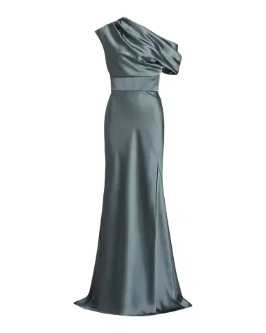 Amsale Satin One-Shoulder Gown | Thumbnail 1 Amsale Satin One-Shoulder Gown | Thumbnail 1