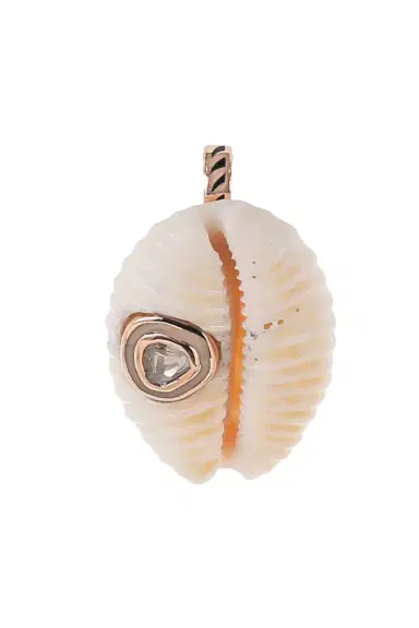 DEZSO BY SARA BELTRÁN Diamond Polki Natural Cowry Shell Pendant | Thumbnail 1 DEZSO BY SARA BELTRÁN Diamond Polki Natural Cowry Shell Pendant | Thumbnail 1
