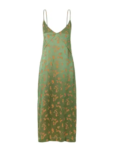 Dries Van Noten Floral-jacquard Satin Midi Dress | Thumbnail 1 Dries Van Noten Floral-jacquard Satin Midi Dress | Thumbnail 1