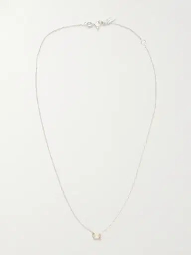 Loren Stewart 14-karat Gold And Sterling Silver Diamond Necklace | Thumbnail 4 Loren Stewart 14-karat Gold And Sterling Silver Diamond Necklace | Thumbnail 4