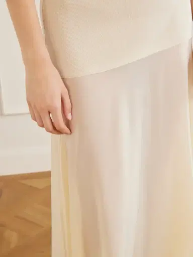 St. Agni Circle Mesh And Crepe Halterneck Maxi Dress | Thumbnail 4 St. Agni Circle Mesh And Crepe Halterneck Maxi Dress | Thumbnail 4