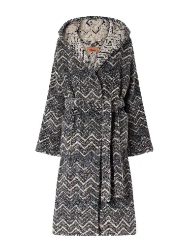 Missoni Home Azul Hooded Cotton Robe | Thumbnail 1 Missoni Home Azul Hooded Cotton Robe | Thumbnail 1