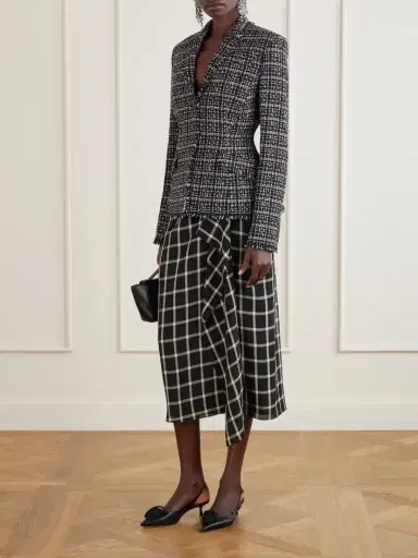 Erdem Tweed Cotton-blend Blazer | Thumbnail 2 Erdem Tweed Cotton-blend Blazer | Thumbnail 2