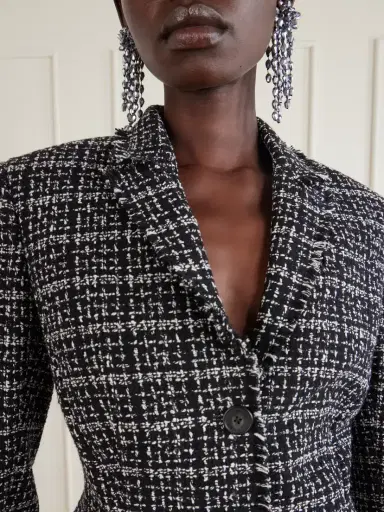 Erdem Tweed Cotton-blend Blazer | Thumbnail 4 Erdem Tweed Cotton-blend Blazer | Thumbnail 4