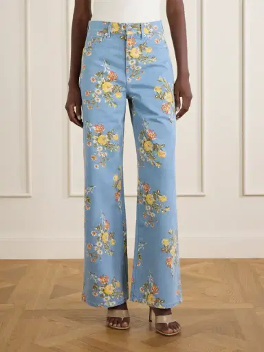 Veronica Beard Taylor Floral-print High-rise Wide-leg Jeans | Thumbnail 3 Veronica Beard Taylor Floral-print High-rise Wide-leg Jeans | Thumbnail 3