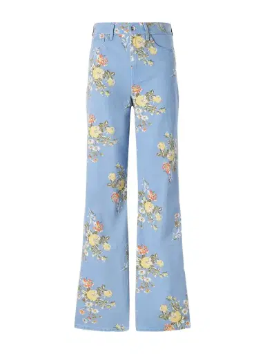 Veronica Beard Taylor Floral-print High-rise Wide-leg Jeans | Thumbnail 1 Veronica Beard Taylor Floral-print High-rise Wide-leg Jeans | Thumbnail 1