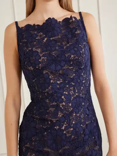 Self-Portrait Scalloped Lace Midi Dress | Thumbnail 4 Self-Portrait Scalloped Lace Midi Dress | Thumbnail 4