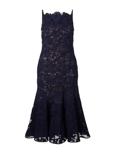 Self-Portrait Scalloped Lace Midi Dress | Thumbnail 1 Self-Portrait Scalloped Lace Midi Dress | Thumbnail 1