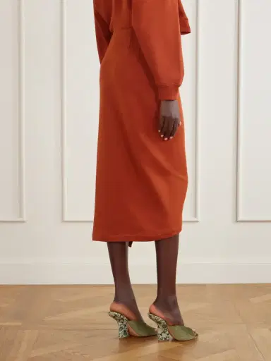 Dries Van Noten Draped Cotton-jersey Midi Skirt | Thumbnail 4 Dries Van Noten Draped Cotton-jersey Midi Skirt | Thumbnail 4
