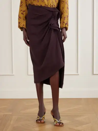 Dries Van Noten Draped Cotton-jersey Midi Skirt | Thumbnail 3 Dries Van Noten Draped Cotton-jersey Midi Skirt | Thumbnail 3