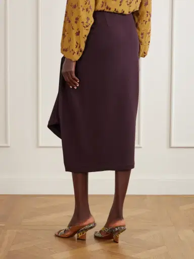 Dries Van Noten Draped Cotton-jersey Midi Skirt | Thumbnail 4 Dries Van Noten Draped Cotton-jersey Midi Skirt | Thumbnail 4