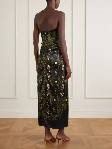 Agua by Agua Bendita Floral-print Embellished Satin Midi Dress | Thumbnail 3 Agua by Agua Bendita Floral-print Embellished Satin Midi Dress | Thumbnail 3