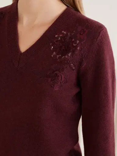 Self-Portrait Floral-embellished Wool-blend Cardigan | Thumbnail 5 Self-Portrait Floral-embellished Wool-blend Cardigan | Thumbnail 5