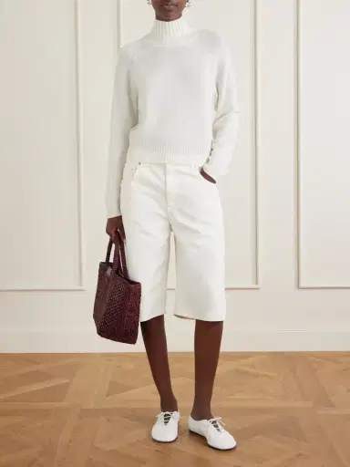 Allude Mock-neck Cashmere Sweater | Thumbnail 2 Allude Mock-neck Cashmere Sweater | Thumbnail 2