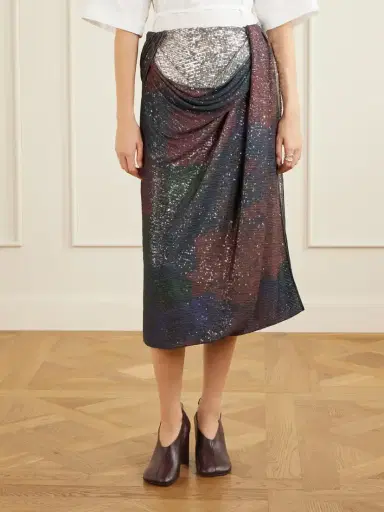 Maison Margiela Sequined Satin Midi Skirt | Thumbnail 3 Maison Margiela Sequined Satin Midi Skirt | Thumbnail 3