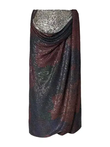 Maison Margiela Sequined Satin Midi Skirt | Thumbnail 1 Maison Margiela Sequined Satin Midi Skirt | Thumbnail 1