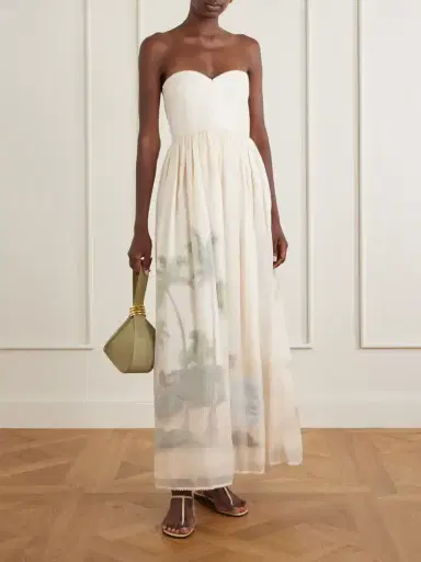 Agua by Agua Bendita Tonia Arena Printed Organza Midi Dress | Thumbnail 2 Agua by Agua Bendita Tonia Arena Printed Organza Midi Dress | Thumbnail 2