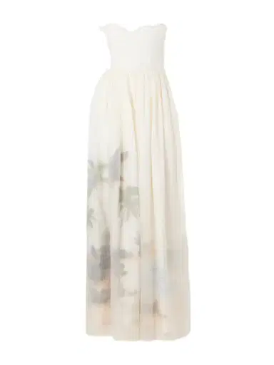 Agua by Agua Bendita Tonia Arena Printed Organza Midi Dress | Thumbnail 1 Agua by Agua Bendita Tonia Arena Printed Organza Midi Dress | Thumbnail 1