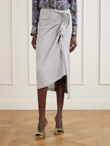 Dries Van Noten Draped Cotton-jersey Midi Skirt | Thumbnail 3 Dries Van Noten Draped Cotton-jersey Midi Skirt | Thumbnail 3