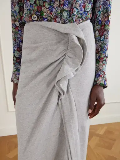 Dries Van Noten Draped Cotton-jersey Midi Skirt | Thumbnail 5 Dries Van Noten Draped Cotton-jersey Midi Skirt | Thumbnail 5