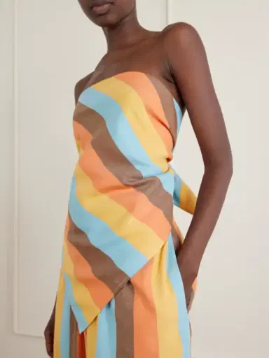 Marrakshi Life The Triangle Strapless Striped Cotton-blend Top | Thumbnail 4 Marrakshi Life The Triangle Strapless Striped Cotton-blend Top | Thumbnail 4