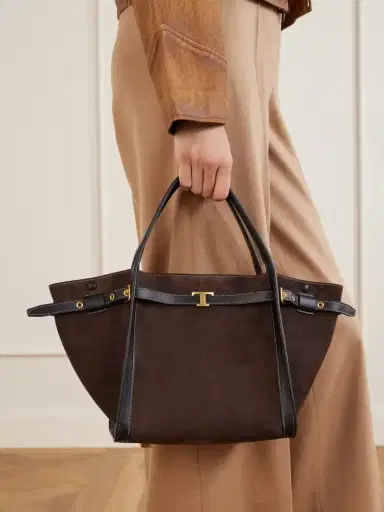 Tod's Tim Small Leather-trimmed Suede Clutch | Thumbnail 5 Tod's Tim Small Leather-trimmed Suede Clutch | Thumbnail 5