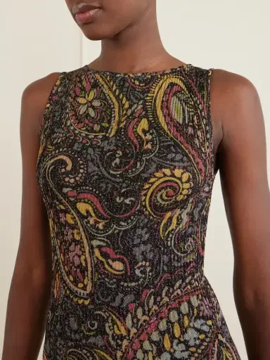 Etro Paisley-print Metallic Ribbed-knit Maxi Dress | Thumbnail 4 Etro Paisley-print Metallic Ribbed-knit Maxi Dress | Thumbnail 4