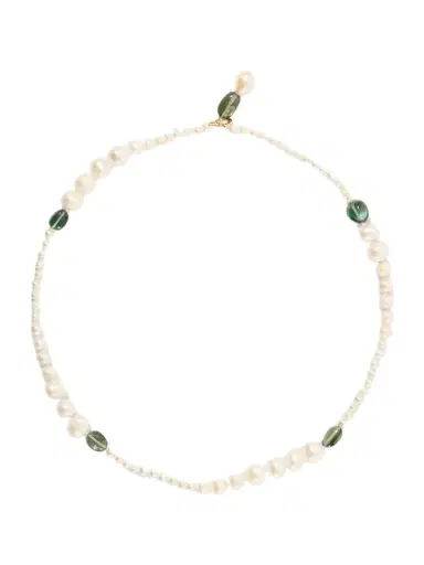 Loren Stewart Poet Lariat 14-karat Gold, Pearl And Tourmaline Beads Necklace | Thumbnail 1 Loren Stewart Poet Lariat 14-karat Gold, Pearl And Tourmaline Beads Necklace | Thumbnail 1