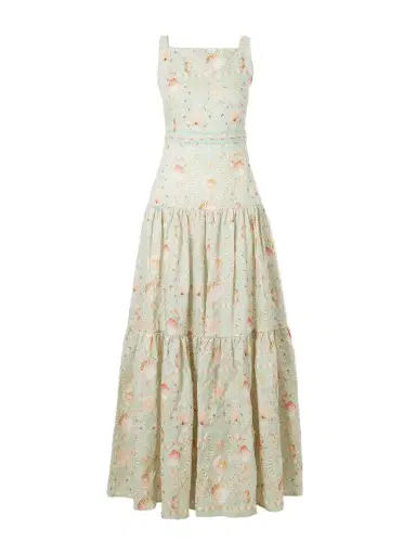 Agua by Agua Bendita Abeja Playa Printed Linen Maxi Dress | Thumbnail 1 Agua by Agua Bendita Abeja Playa Printed Linen Maxi Dress | Thumbnail 1