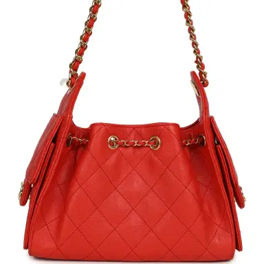 Chanel Chanel Mini 25 Hobo Bag Red Caviar Gold Hardware | Thumbnail 5 Chanel Chanel Mini 25 Hobo Bag Red Caviar Gold Hardware | Thumbnail 5