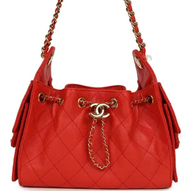Chanel Chanel Mini 25 Hobo Bag Red Caviar Gold Hardware | Thumbnail 1 Chanel Chanel Mini 25 Hobo Bag Red Caviar Gold Hardware | Thumbnail 1