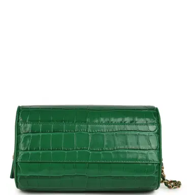 Chanel Chanel Mini Timeless Classic Barrel Bag with Chain Green Croc Embossed Calfskin Gold Hardware | Thumbnail 6 Chanel Chanel Mini Timeless Classic Barrel Bag with Chain Green Croc Embossed Calfskin Gold Hardware | Thumbnail 6