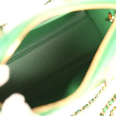 Chanel Chanel Mini Timeless Classic Barrel Bag with Chain Green Croc Embossed Calfskin Gold Hardware | Thumbnail 8 Chanel Chanel Mini Timeless Classic Barrel Bag with Chain Green Croc Embossed Calfskin Gold Hardware | Thumbnail 8