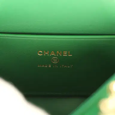 Chanel Chanel Mini Timeless Classic Barrel Bag with Chain Green Croc Embossed Calfskin Gold Hardware | Thumbnail 9 Chanel Chanel Mini Timeless Classic Barrel Bag with Chain Green Croc Embossed Calfskin Gold Hardware | Thumbnail 9