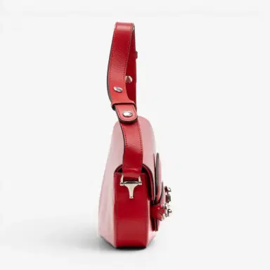 Gucci Gucci 1955 Horsebit Assymetric Small Red Calfskin Leather Shoulder Bag by The Solist | Thumbnail 4 Gucci Gucci 1955 Horsebit Assymetric Small Red Calfskin Leather Shoulder Bag by The Solist | Thumbnail 4