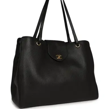 Chanel Chanel XXL "It Girl" Shopping Tote Black Grained Calfskin Gold Hardware | Thumbnail 2 Chanel Chanel XXL "It Girl" Shopping Tote Black Grained Calfskin Gold Hardware | Thumbnail 2