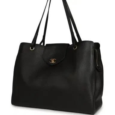 Chanel Chanel XXL "It Girl" Shopping Tote Black Grained Calfskin Gold Hardware | Thumbnail 4 Chanel Chanel XXL "It Girl" Shopping Tote Black Grained Calfskin Gold Hardware | Thumbnail 4