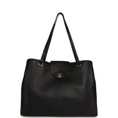 Chanel Chanel XXL "It Girl" Shopping Tote Black Grained Calfskin Gold Hardware | Thumbnail 7 Chanel Chanel XXL "It Girl" Shopping Tote Black Grained Calfskin Gold Hardware | Thumbnail 7