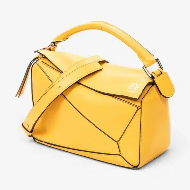 Loewe Loewe Puzzle Small Yellow Calfskin Leather Crossbody Bag by The Solist | Thumbnail 2 Loewe Loewe Puzzle Small Yellow Calfskin Leather Crossbody Bag by The Solist | Thumbnail 2