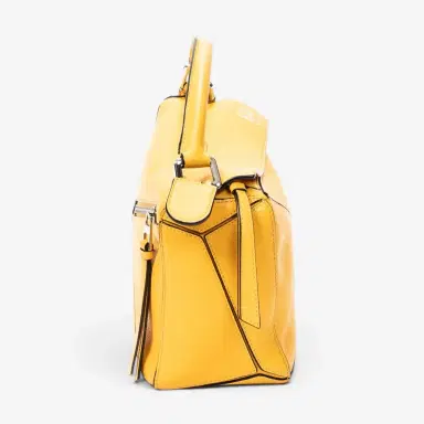 Loewe Loewe Puzzle Small Yellow Calfskin Leather Crossbody Bag by The Solist | Thumbnail 3 Loewe Loewe Puzzle Small Yellow Calfskin Leather Crossbody Bag by The Solist | Thumbnail 3