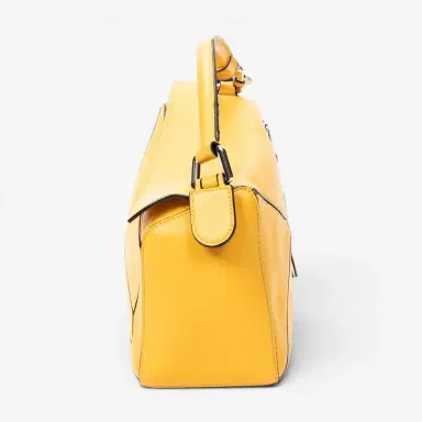 Loewe Loewe Puzzle Small Yellow Calfskin Leather Crossbody Bag by The Solist | Thumbnail 4 Loewe Loewe Puzzle Small Yellow Calfskin Leather Crossbody Bag by The Solist | Thumbnail 4