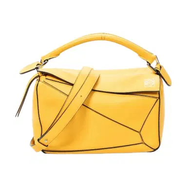 Loewe Loewe Puzzle Small Yellow Calfskin Leather Crossbody Bag by The Solist | Thumbnail 1 Loewe Loewe Puzzle Small Yellow Calfskin Leather Crossbody Bag by The Solist | Thumbnail 1