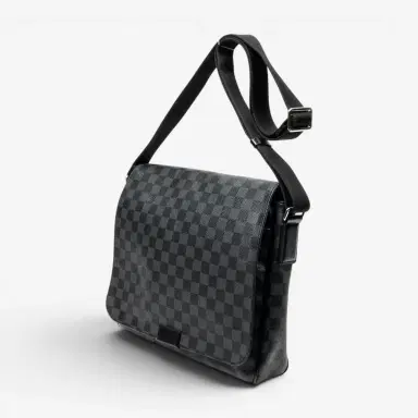 Louis Vuitton Louis Vuitton Daniel Black & Gray Damier Graphite Coated Canvas Shoulder Bag by The Solist | Thumbnail 2 Louis Vuitton Louis Vuitton Daniel Black & Gray Damier Graphite Coated Canvas Shoulder Bag by The Solist | Thumbnail 2