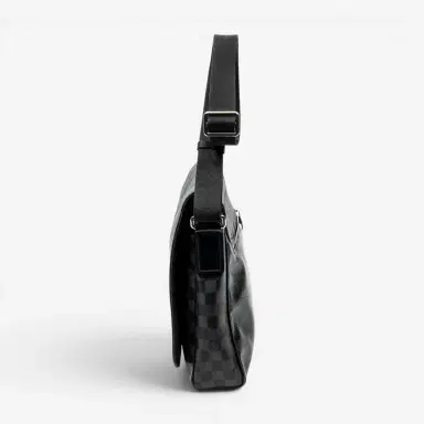 Louis Vuitton Louis Vuitton Daniel Black & Gray Damier Graphite Coated Canvas Shoulder Bag by The Solist | Thumbnail 3 Louis Vuitton Louis Vuitton Daniel Black & Gray Damier Graphite Coated Canvas Shoulder Bag by The Solist | Thumbnail 3